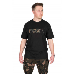 FOX Camo Logo Print T-Shirt Black 1