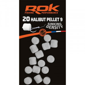 ROK Halibut Pellet Sinking Density 9mm x20  blanc 1