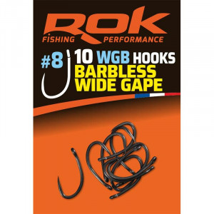 ROK WGB Hooks Wide Gape Barbless 1